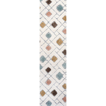 Astrid Retro Trellis High-low Area Rug